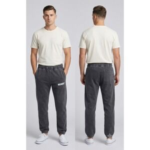 Memory Lane Sweatpants‎ Mens Medium Black Wash Cotton Streetwear Joggers
